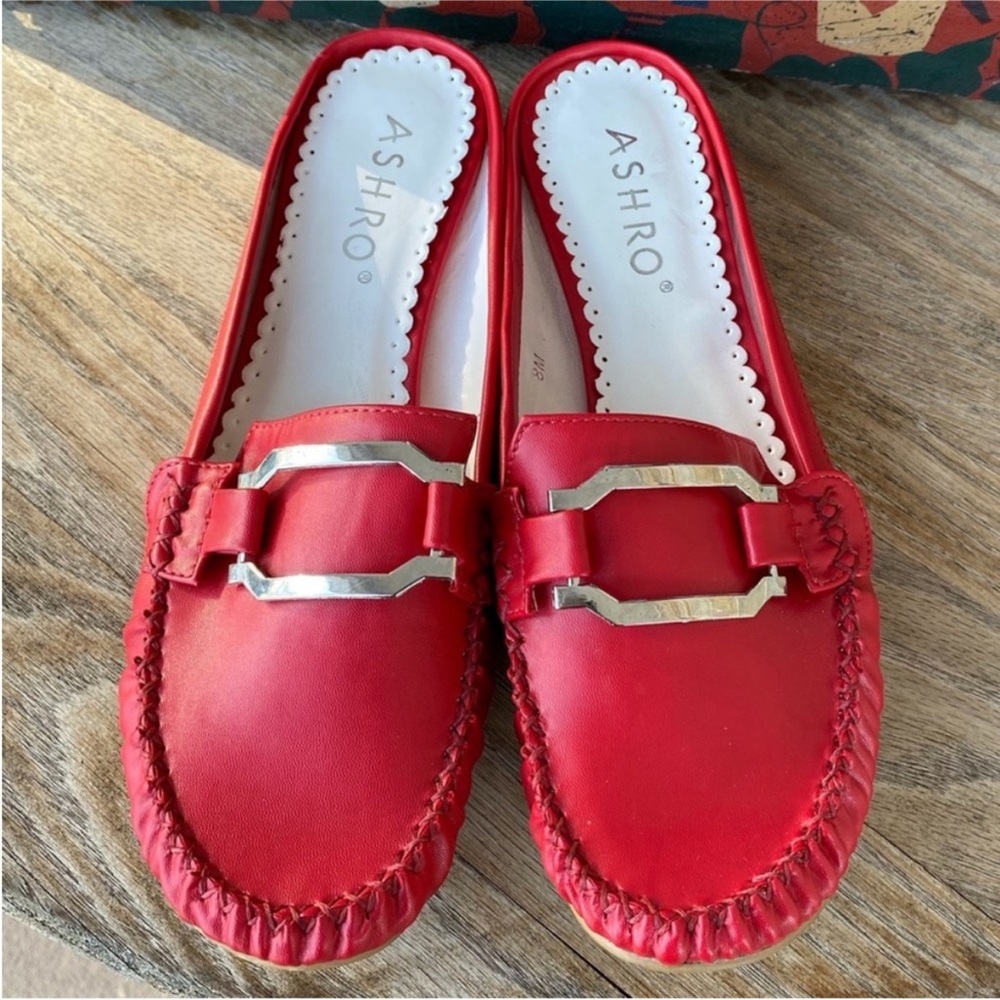 Ashro‎ Rush Hour Bold Red Slip-On Shoes